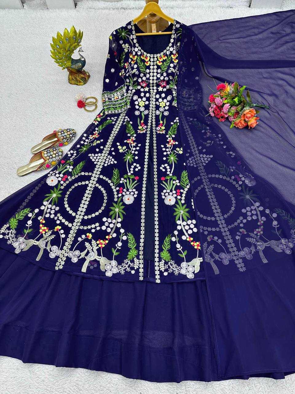 YNF FAUX GEORGETTE RIN162 218 WHOLESALE LEHENGAS MANUFACTURER 